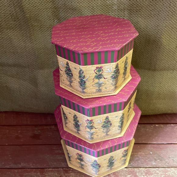Christmas Nesting Display/Storage Boxes Set of 3 - Picture 4 of 12